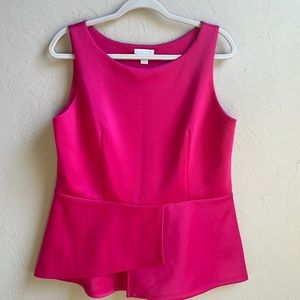Hot Pink Peplum style tank